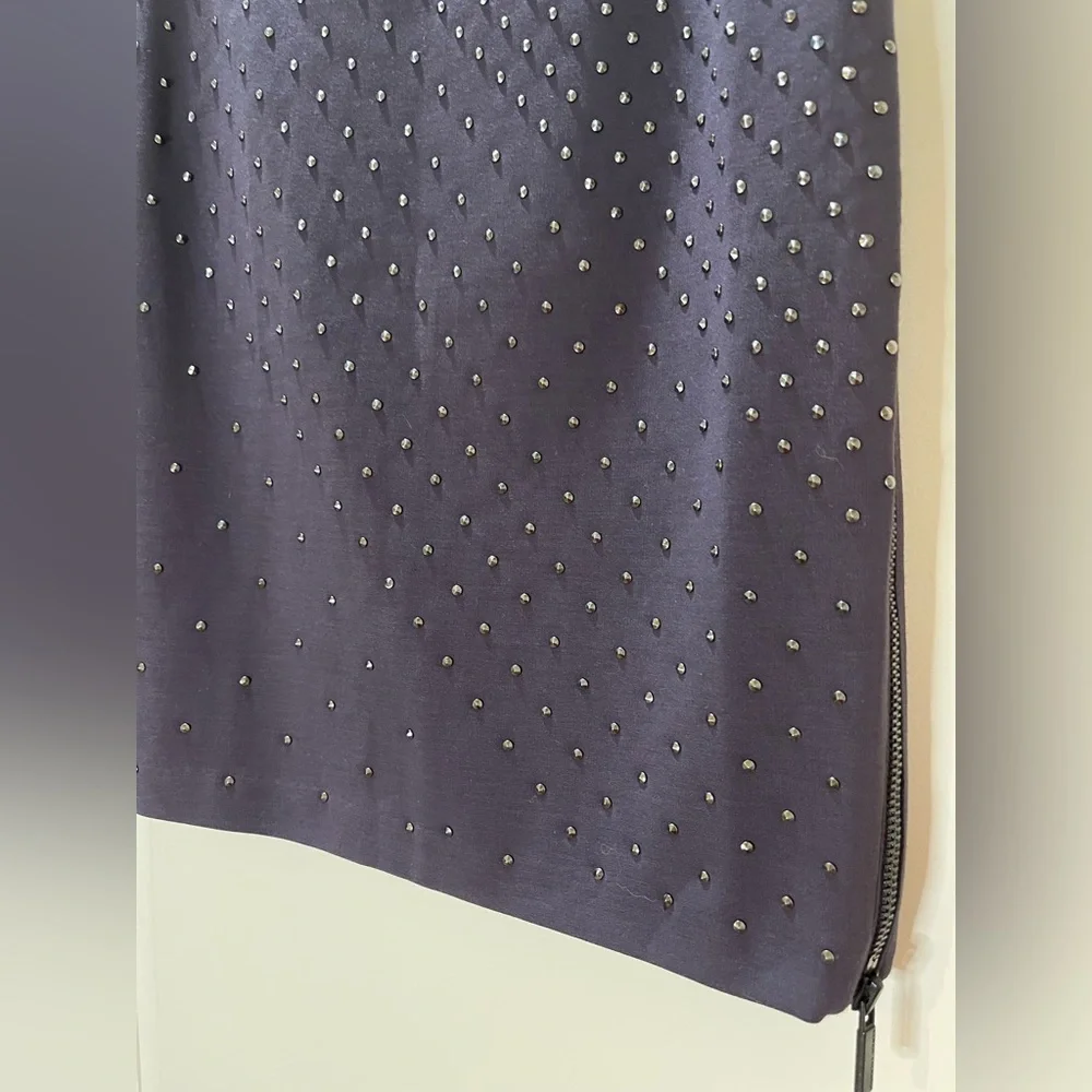Armani Exchange Eggplant Color Studded Skirt with Side Zipper Details Size 4